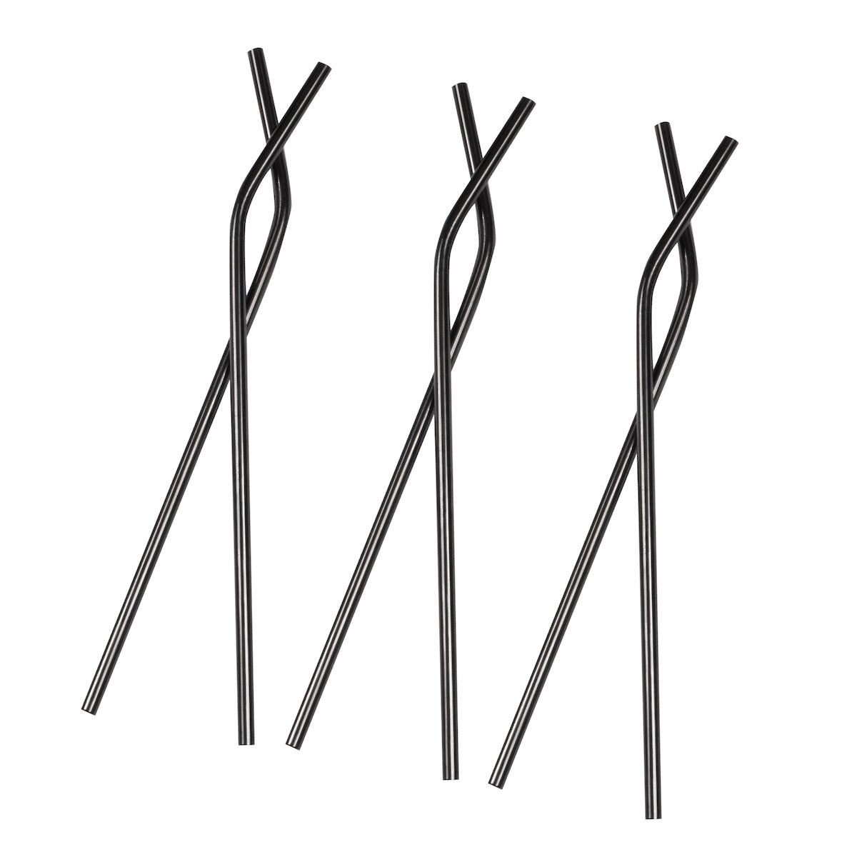 Juicing straws - stainless steel, black